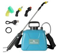 Pulvérisateur Électrique de Jardin 5L, avec Buse Réglable, 2400mAh, lance télescopique pour Jardin, Désherbage et Lavage de Voiture