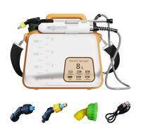 Pulvérisateur électrique de jardin à piles 8 L avec baguette rétractable étanche, 3 buses de brume, 2 vitesses, indicateur de batterie pour pelouse et jardin