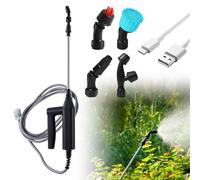 Pulvérisateur Électrique de Jardin avec 4 Buses et 8M de Tuyau, 7.4 V Pulverisateur De Jardin Puissant, 3 Réglages de Puissance pour Protection des Plantes, Désherbage et Lavage de Voiture