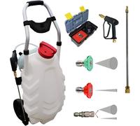Pulvérisateur électrique et autonome PRO SPRAYER VERSION III - Équipé de 2 batteries, de couleur blanche, référence 100M006, dimensions : 42 x 31 x 79 cm