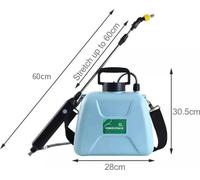 Pulvérisateur électrique pour plantes - Pulvérisateur à pression - Fonctionnement sur batterie - Sans fil - 8 litres - Câble de charge - 3 buses