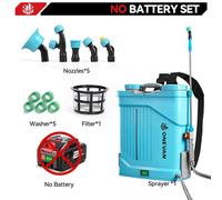 Pulvérisateur électrique - Pulvérisateur de jardin - Capacité de 20 litres - Pression de 80 PSI - Sans fil - Compatible avec batterie 18 V - Sans batterie