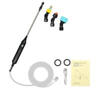 Pulvérisateur électrique, rechargeable USB, lance de pulvérisation télescopique portable avec 3 buses tuyau de 3 m, pour arrosage extérieur, plantes d'intérieur, nettoyage de voiture