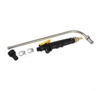 Pulvérisateur haute pression pour tuyau d'arrosage réglable en acier inoxydable de 60 cm pour réservoir et pulvérisation agricole, noir, argent, jaune