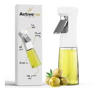 Pulvérisateur huile en verre pour cuisine, distributeur de 240 ml, spray à brume fine, vaporisateur d'huile et de vinaigre (blanc, 240 ml)