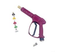 Pulvérisateur pour nettoyeur haute pression avec baguette en laiton, buses y compris pour turbo degré et injecteur de détergent à savon, adaptateur M22 15 mm et connexion rapide 3/8"