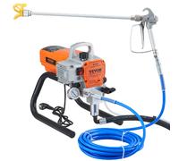 VEVOR Pulvérisateur sans Air avec Tuyau Haute Pression, Pistolet de Peinture Murale 1500 W, 3000 PSI, 1,8 L/min, pour Peinture Intérieure et Extérieure Fournitures Clôtures Construction Maison