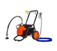 VEVOR Pulvérisateur sans Air Haute Pression à Membrane, Pistolet de Peinture sur Roulettes 1700 W, 3000 PSI, 3,5 L/min, avec Barre d'Extension, pour Peinture Intérieure Extérieure Fournitures Clôtures