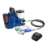 Pulvérisateur sans fil avec 6 réglages de vitesse, pression 15 MPa, débit 1,1 l/min, trémie de 1,2 L, batterie 21 V, puissance 500 W