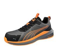 PUMA Chaussures de sécurité Slide Low S1PS ESD pour homme avec embout de protection antidérapant et léger, Gris/orange, 45 EU