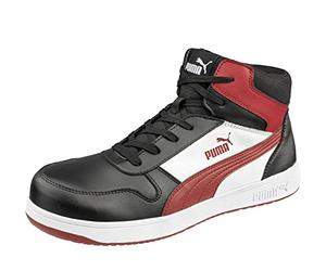 PUMA Front Court Blk/Wht/Red Mid Chaussure industrielle Homme