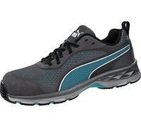 PUMA Safety Fuse Knit WNS Low Chaussures de sécurité S1P ESD HRO SRC Embout en fibre de verre Protection anti-perforation antidérapante sans métal pour femme, Gris/bleu, 38 EU
