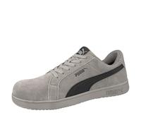 PUMA SAFETY ICONIC LOW S1PL ESD FO HRO SR Chaussures de sécurité unisexes antidérapantes sans métal Embout en fibre de verre, gris/noir, 40 EU