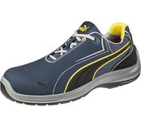 PUMA Safety Touring Blue Chaussures de travail basses de sécurité, isolantes électriques, embout en fibre de verre, protection anti-perforation, antidérapantes, sans métal, unisexes, bleu, 44 EU