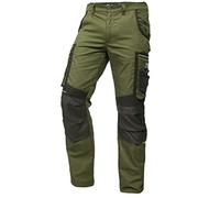 PUMA Workwear Precision X Pantalon de Travail pour Hommes, Nombreuses Poches & Genoux renforcés - Idéal pour Les Artisans, Les ouvriers de Production et de Construction - Vert/Noir - Taille 58