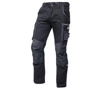 PUMA Workwear Precision X Pantalon de Travail pour Hommes, Nombreuses Poches & Genoux renforcés - Idéal pour Les Artisans, Les ouvriers de Production et de Construction - Noir/Gris - Taille 58