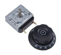 Pumixiy Minuteur de four électrique avec cloche sonore - Mécanique 30 à 120 minutes pour minuterie de four à micro-ondes, cuiseurs à riz et cuiseurs vapeur, 16 A/250 V en métal-plastique (60 min)
