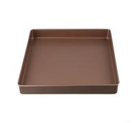 Pumixiy Moule à gâteau carré anti-adhésif en acier au carbone - Plaque de cuisson professionnelle pour brownies lasagnes - 28 cm