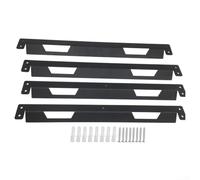 Pumixiy Supports de montage en métal, pour Toughbuilt, kit de montage mural en fer robuste, pour rangement de boîte à outils sur établi ou remorque, noir (lot de 2 ou 4) (4 pièces)