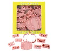 Pumpkin Baking Cutters 2cm PP Pack Of 10 Pumpkin Element 3D | Holiday Accessories For Kids Baking Tool 2cm Decorative Party Pumpkin Element Spooky Kitchen Cake Supplies Mold