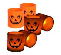 Pumpkin Candles - 6PCS Flameless Lights | Battery Operated Halloween Decor