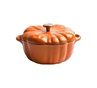 Pumpkin Cocotte Fonte, Pumpkin Cocotte Fonte Avec Couvercle & Poignée | Antiadhésif Marmite Bol Soupe En Forme Pumpkin Halloween, Mignons Cocotte En Fonte Émaillée Pumpkin Pour Cuisine