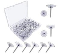 Punaises Transparentes - Non spécifié - 16 mm - 100 Pcs - Plastique et Acier - Fixation Efficace