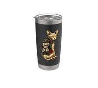 Punks Not Dead Sphynx Cat Punk Rock Citation Gobelet isotherme en acier inoxydable double paroi
