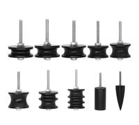 Puntas de lijado para taladro, juego de 10 unidades, puntas de pulido de madera de palo de rosa, cabezales multiforma para carpintería, compatibles con taladros eléctricos