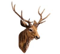 Puooifrty 45 Cm Nordique CréAtif Chanceux TêTe de Cerf Tenture Murale Sculpture LumièRe Luxe Animal Statue Crâne DéCor DéCor à La Maison