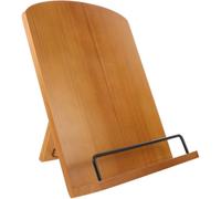 Pupitre à Recettes en Bois, Support Réglable pour Comptoir cuisine | Grain , Teinte Kaki, Angle Ajustable, Base Antidérapante Stable, Format Compact, pour Pâtisserie et Menus