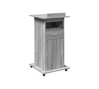 Pupitre vidaXL avec roues et tiroir Sonoma gris Bois d’ingénierie Réf. 848029 Gris G