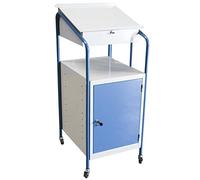 Pupitre d'atelier mobile 1 bloc porte 4 roulettes Diam 50 mm avec 1 étagère fournie Fimm