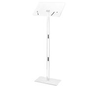 Pupitre de Conférence 104 5 cm Lutrin pour Présentation avec Large Surface de Lecture et Pinces à Livres Angle Réglable