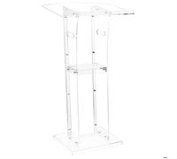 Pupitre de Conférence 109 cm-Duoku-Podium sur Pied en Acrylique-Lutrin pour Présentation-avec Large Surface de Lecture