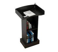 Pupitre de Lecture, comptoir de Vente au détail,Noir,Upgraded | avec large surface de lecture, armoire de rangement et tiroir, multifonction, pour salle de onférence et événements