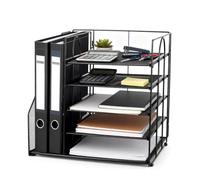 Pupitre De Table - Organiseur De Bureau Avec Porte-documents, Rangement De Bureau En Maille Avec Porte-revues, Pour Livres, Documents, Dossiers A4, Magazines