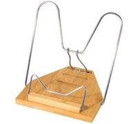 Pupitre, en bambou, support métallique nickelé