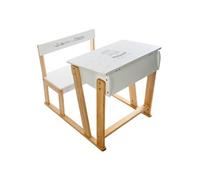Atmosphera – Table en bois avec banc – Pupitre d'écriture enfant multicolore