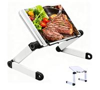 Pupitre pour Livre -Hauteur et angle réglables lutrin livre, support de lecture avec bras en aluminium et clips de reliure, porte livre cuisine pour Big Heavy HardCover et ordinateur portable