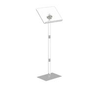 Pupitre Scolaire,Podium Stand,Podium Transparent pour Les éGlises Acrylique,Plateau en Acrylique à Inclinaison RéGlable,pour éGlise, éCole, SéMinaire,Clear,45×33×107cm