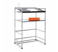 Pupitre USM plan incliné chêne plaqué noir tablette tôle d'acier graphite pi 78x112x53 cm