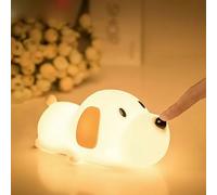 Puppy Lampe pour Bébé, Veilleuse Chiot Silicone 7 Couleurs, Recharge USB | Veilleuse Bébé en Rechargeable via USB, Surface Douce au Toucher, éclairage Tamisé pour Bercer les Enfants Dans u