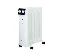 PUR LINE | Radiateur à bain d'huile 2500 W, 11 éléments, thermostat réglable, 3 niveaux de puissance - Radiateur à bain d'huile avec humidificateur et étendoir intégrés