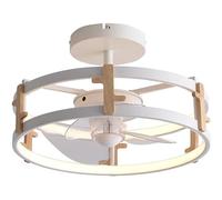 PUR LINE | Ventilateur de plafond avec lumière LED et télécommande - Design moderne avec finition en bois, éclairage à intensité variable et contrôle par application