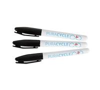 PuraCycle FB284 Lot de 3 marqueurs non toxiques Noir