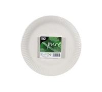 Assiette en carton 'pure', rond, 230 mm, blanc