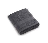 Pure Cotton - Lot de 2 Serviettes & 2 Draps de Bain - Tissu Eponge Coton Peigné - Standard 100 Oeko-TEX - Lavable 40°C - 2X 50x100 cm/ 2X 70x140 cm - Gris Foncé