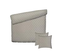 Pure Cotton Parure de lit 3 Pièces 2 Personnes - Housse de Couette 240x220 cm et 2 Taie Oreiller 63x63 cm - 100% Satin de Coton, 80 Fils - Certifié Oeko-TEX® - Accord botanique - Taupe