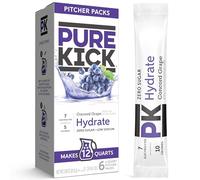 Pure Kick Lot de pichet d'hydratation, raisin Concord, comprend 6 paquets, 1 boîte, soit 12 litres au total